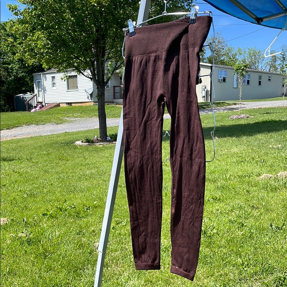 Brown High-Waisted Leggings